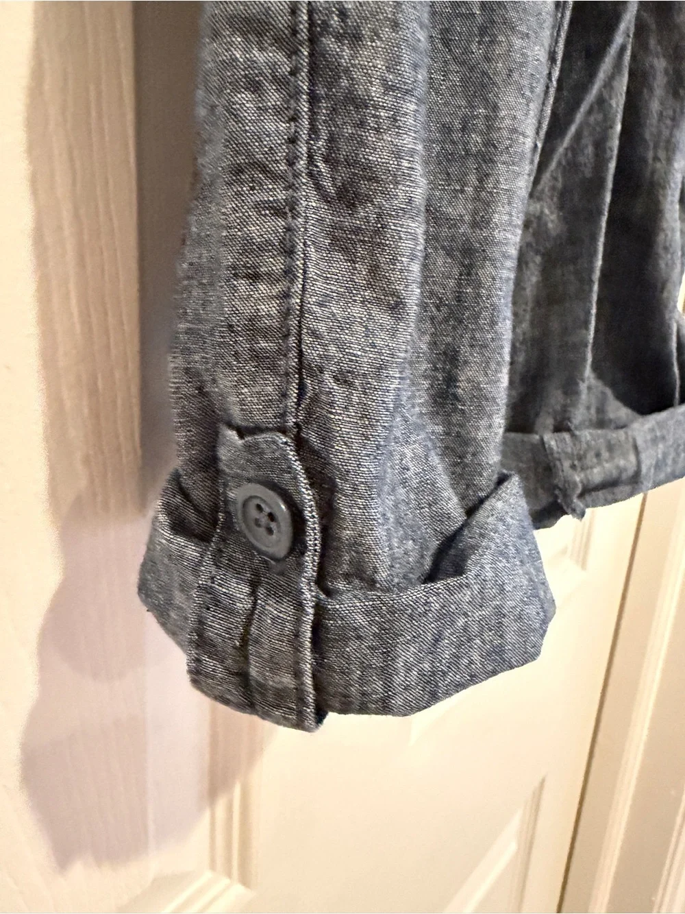 Baby GAP Chambray Pull On Roll Tab Pants Blue Cotton Boys 4T